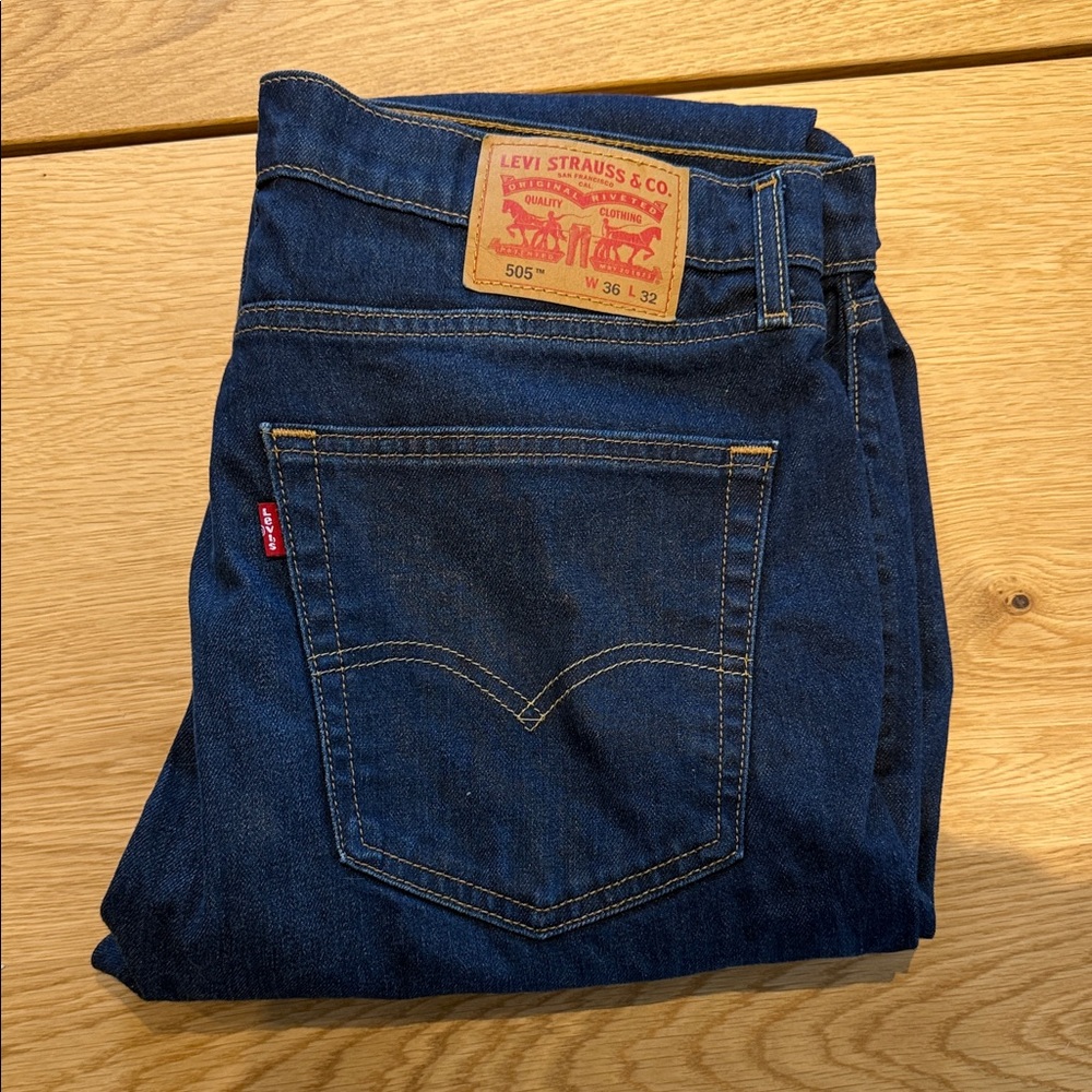 Levi's Men's Dark Blue Straight Jeans